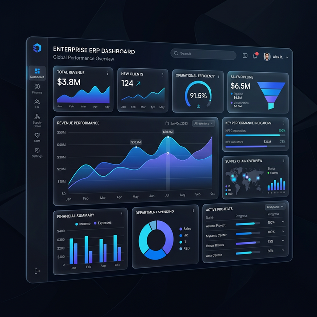 Enterprise Dashboard Mockup